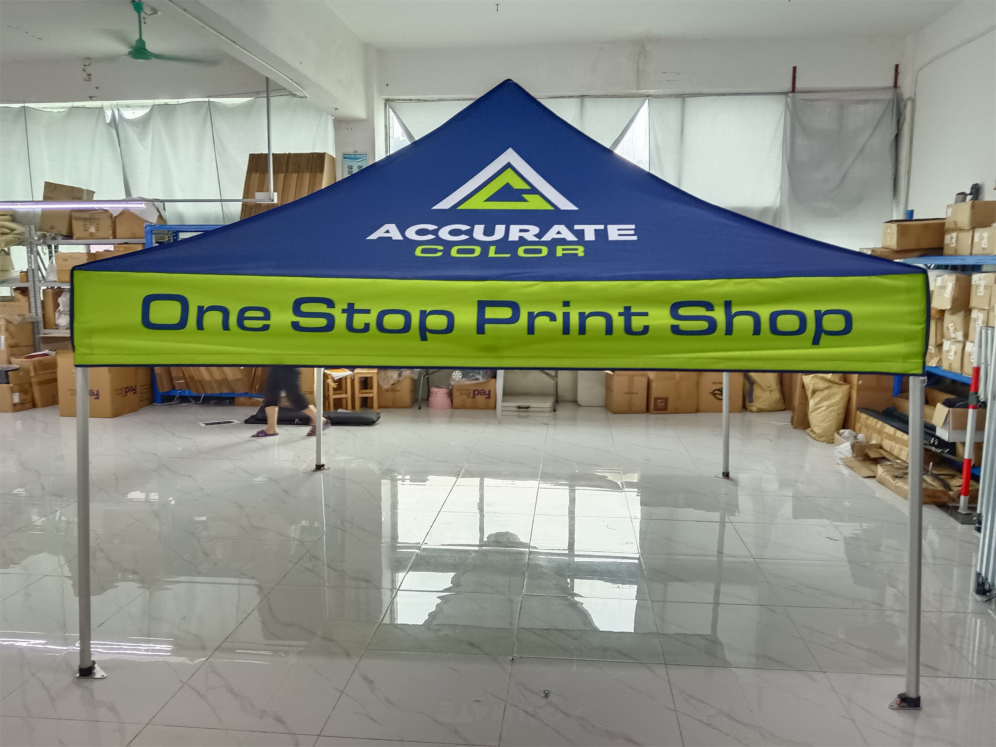 Accurate Color 10x10 canopy tent printed One Stop Print Shop
