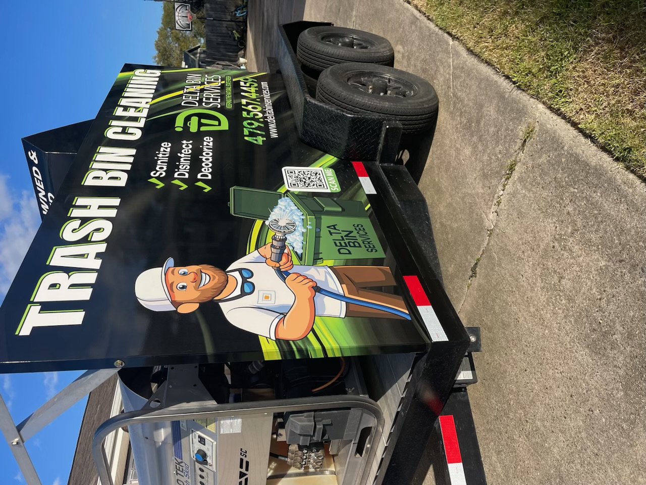 Full vehicle wrap on a work van